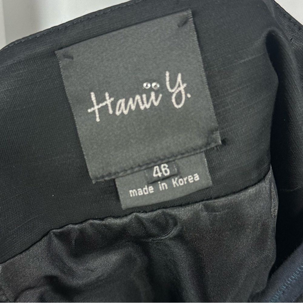 Hanii Y navy tulip midi skirt with wood waist detail size 46 - Picture 5 of 7